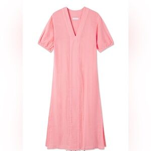 NWT Lake Gauze Caftan in Coral